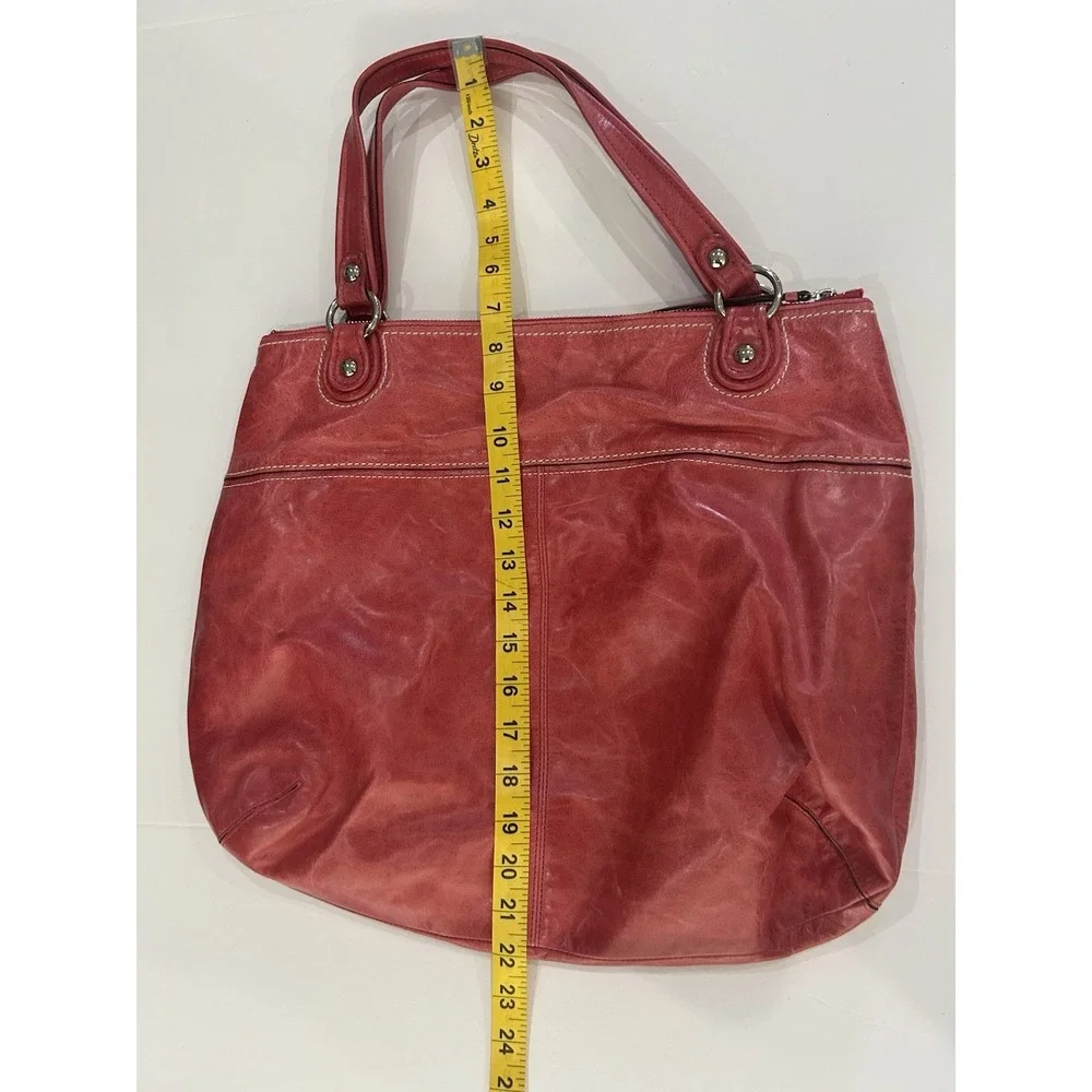 Vintage Coach Red Leather Shoulder Bag Hobo Y2K Bratz Statement Silver Hardware